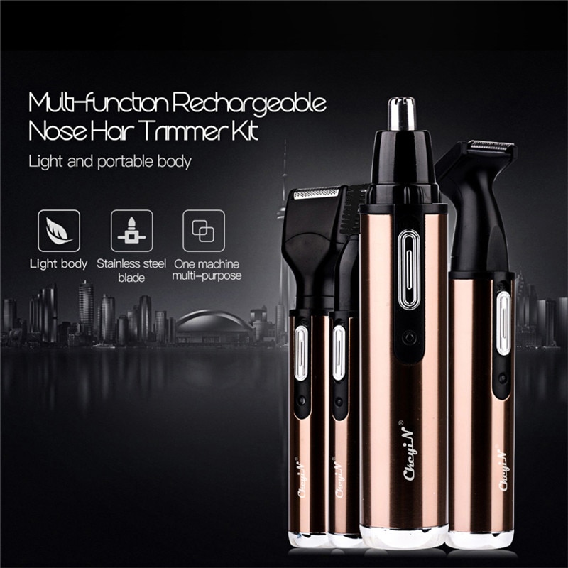 CkeyiN 4 in 1 Electric Nose Ear Trimmer Multifunction Shaver Men Hair Removal Nose Ear Beard Eyebrow Trimmer Safe Clipper Razor | Fugo Best