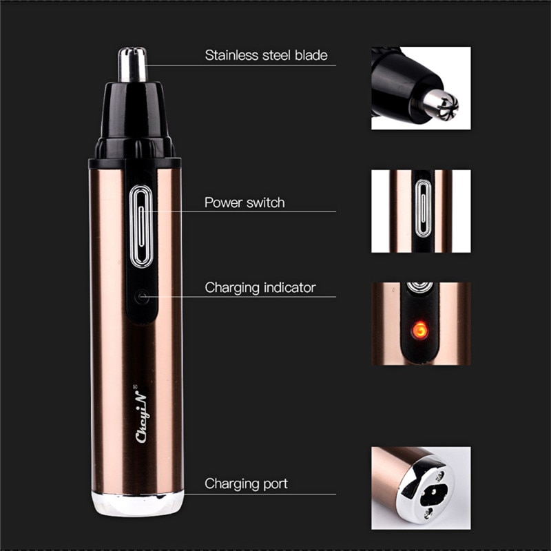 CkeyiN 4 in 1 Electric Nose Ear Trimmer Multifunction Shaver Men Hair Removal Nose Ear Beard Eyebrow Trimmer Safe Clipper Razor | Fugo Best