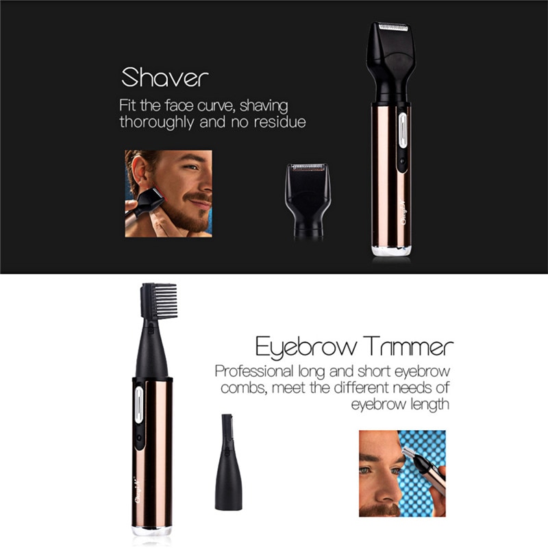 CkeyiN 4 in 1 Electric Nose Ear Trimmer Multifunction Shaver Men Hair Removal Nose Ear Beard Eyebrow Trimmer Safe Clipper Razor | Fugo Best