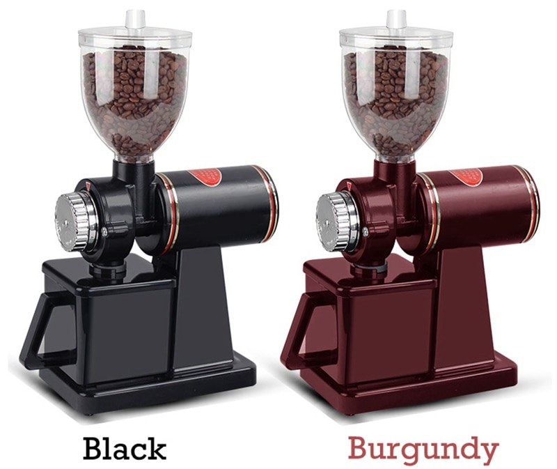 JIQI Electric Coffee grinder Coffee mill Bean grinder machine flat burrs Grinding machine 220V/110V Red/Black EU US | Fugo Best