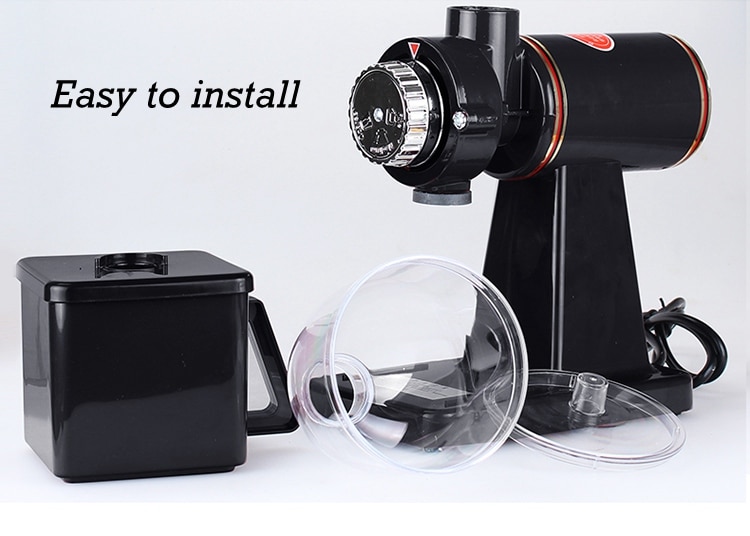 JIQI Electric Coffee grinder Coffee mill Bean grinder machine flat burrs Grinding machine 220V/110V Red/Black EU US | Fugo Best