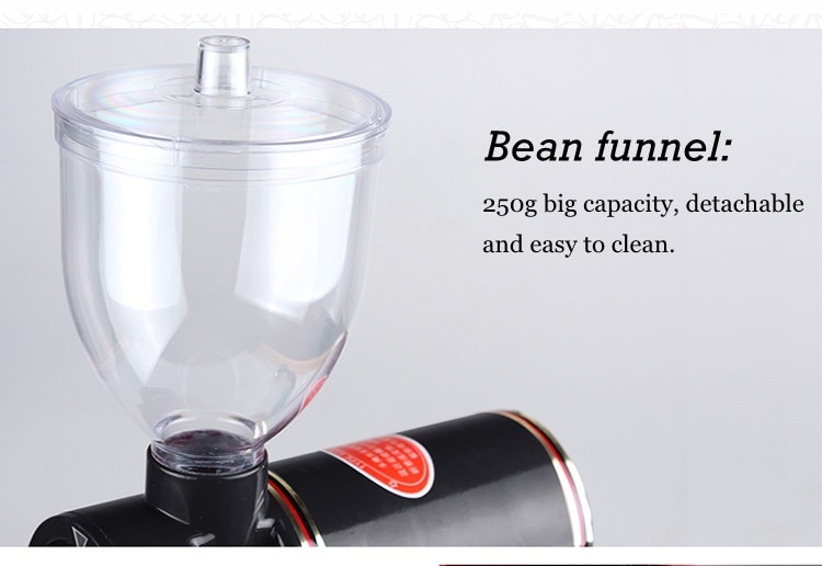 JIQI Electric Coffee grinder Coffee mill Bean grinder machine flat burrs Grinding machine 220V/110V Red/Black EU US | Fugo Best