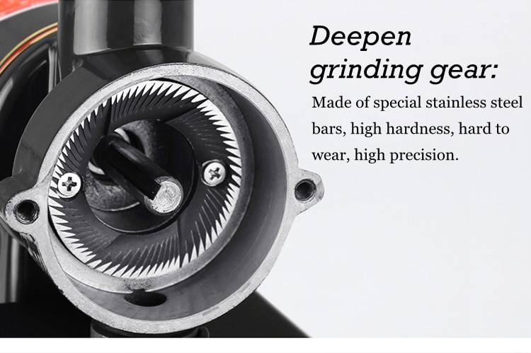 JIQI Electric Coffee grinder Coffee mill Bean grinder machine flat burrs Grinding machine 220V/110V Red/Black EU US | Fugo Best