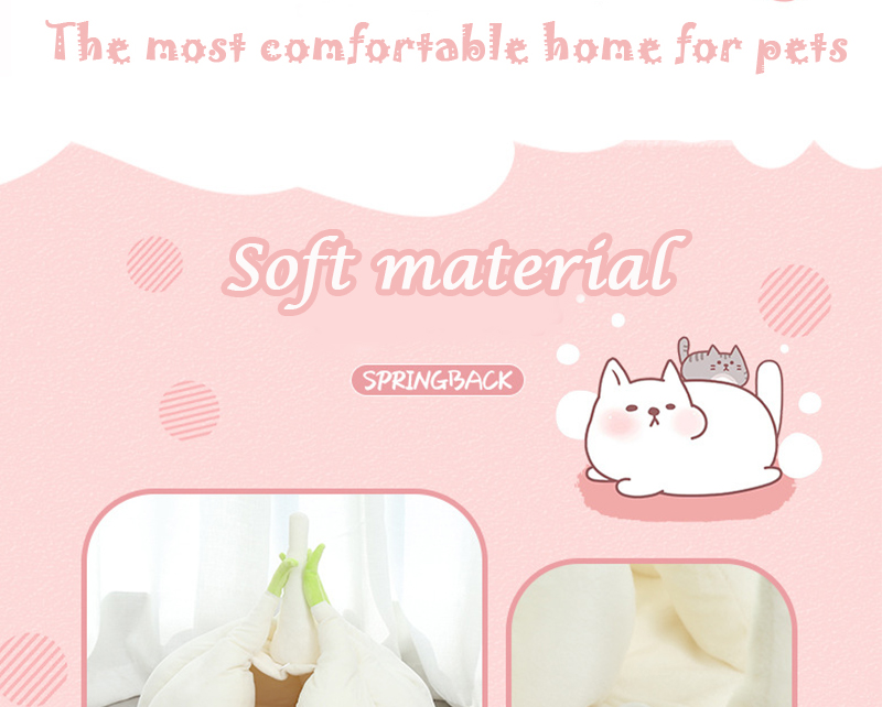 Funny Garlic Cat Bed Mat Soft Warm Pet Cat House Soothing Cat Bed for Dog Cat Sitting Home Puppy Sleeping Plush Nest Cave | Fugo Best