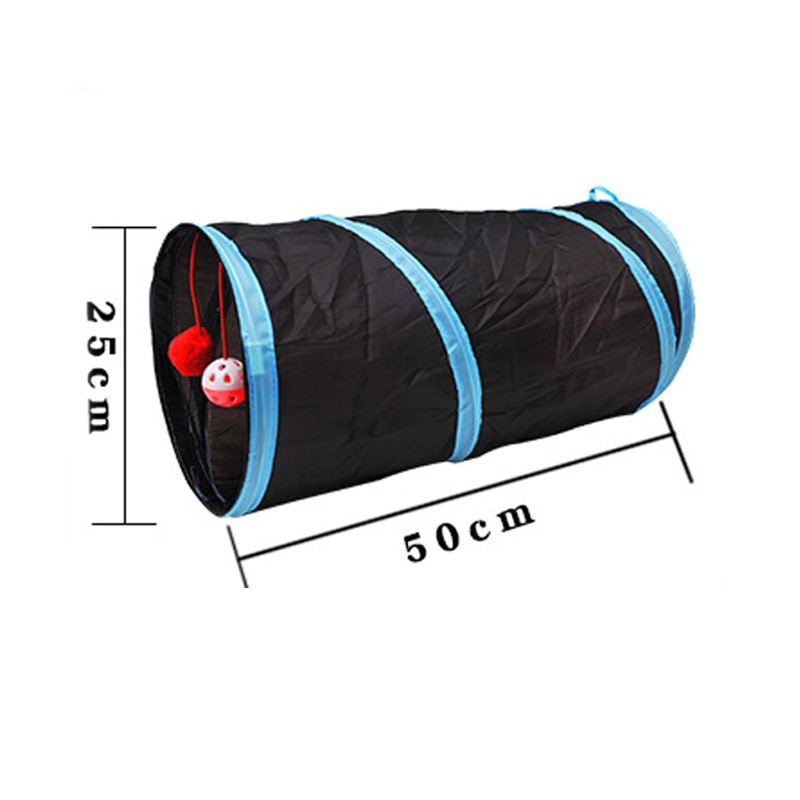 Cat Tunnel Toy Funny Pet 2 Holes Play Tubes Balls Collapsible Crinkle Kitten Toys Puppy Ferrets Rabbit Play Dog Channel Tubes | Fugo Best