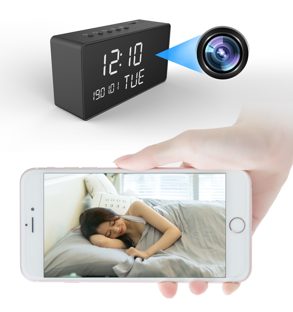1080P Smart Clock Camera IP WIFI Wireless Home Security Clock Invisible Lens Battery Camera 2MP Video Surveillance Secret Camera | Fugo Best