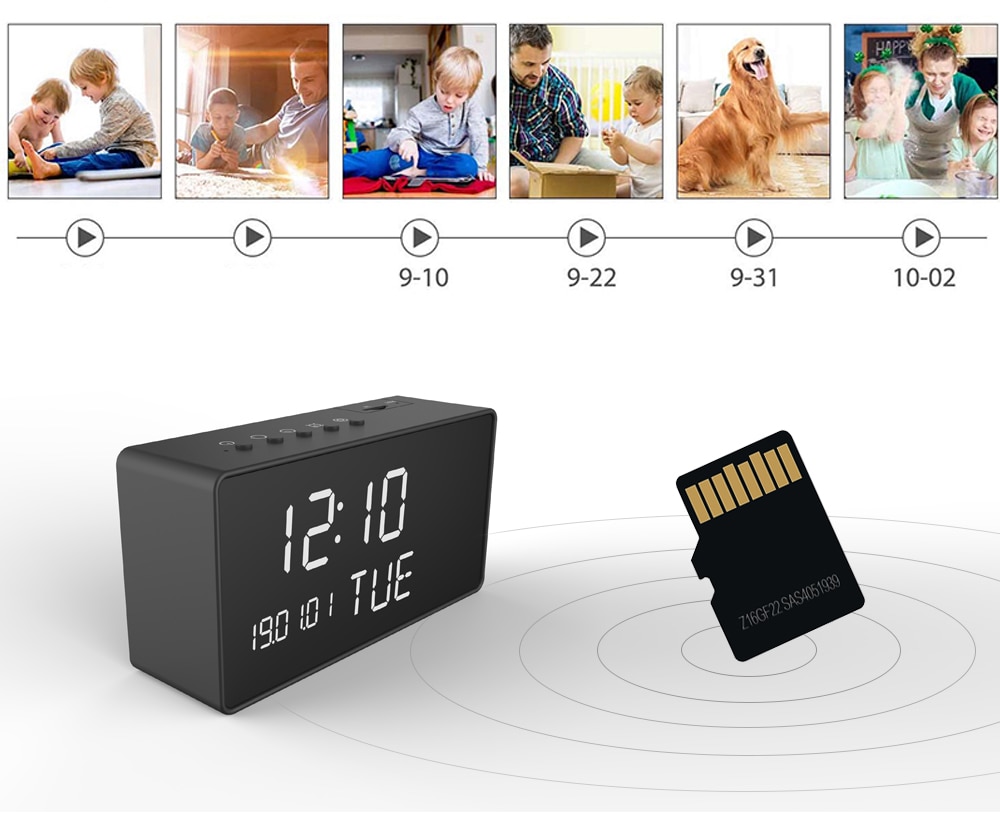1080P Smart Clock Camera IP WIFI Wireless Home Security Clock Invisible Lens Battery Camera 2MP Video Surveillance Secret Camera | Fugo Best