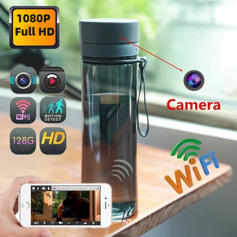 1080P Full HD Mini Camera Portable Office Water Cup Camera Wireless P2P Water Bottle Camera with Wifi Supports TF Card Recording | Fugo Best