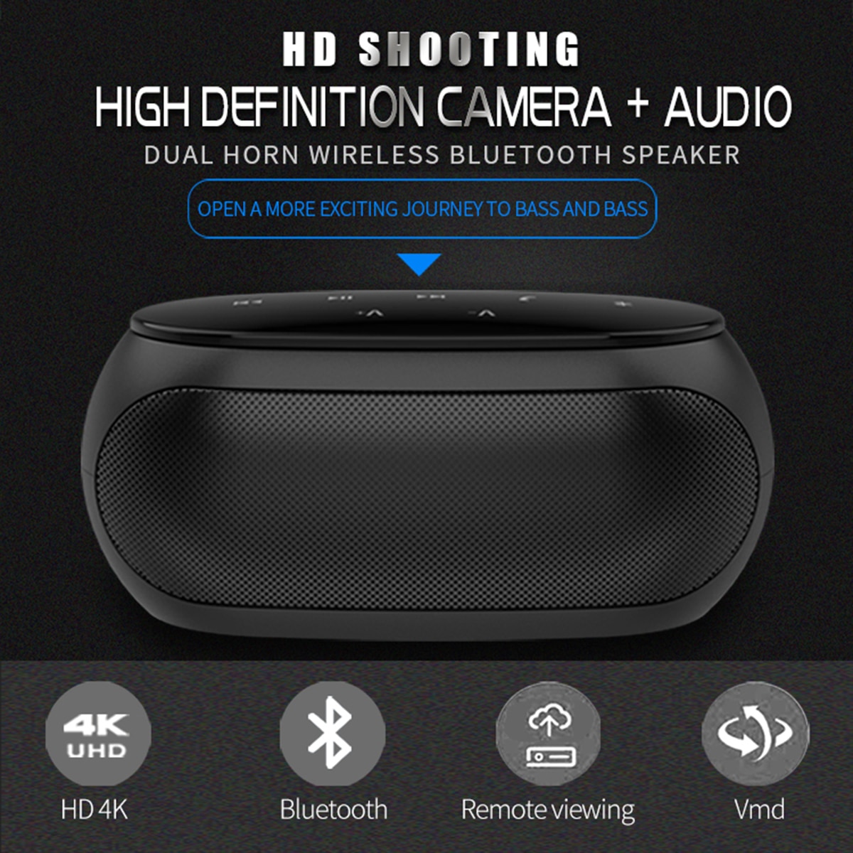 H14 HD 4K Wireless WIFI Mini Camera BT Speaker IR Night Vision 5m Home Security Micro Camera Video Recorder Camcorder Speaker | Fugo Best