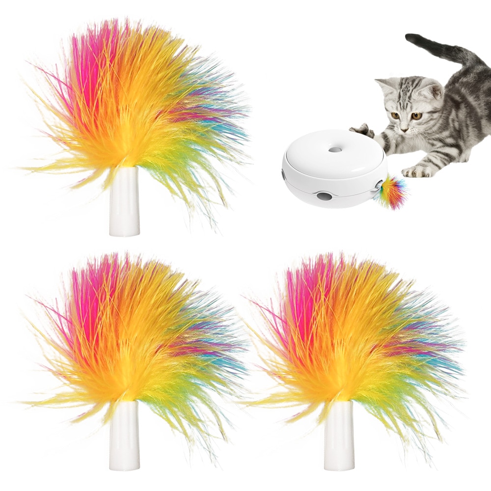 Electric Cat Toy Smart Teasing Cat Stick Crazy Game Spinning Turntable Catching Mouse Donut Automatic anti-slip high quality | Fugo Best