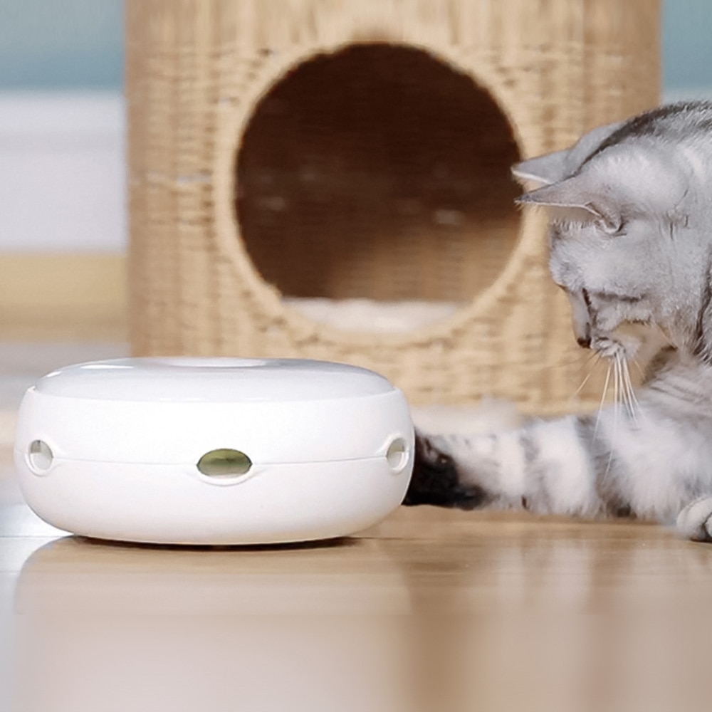 Electric Cat Toy Smart Teasing Cat Stick Crazy Game Spinning Turntable Catching Mouse Donut Automatic anti-slip high quality | Fugo Best