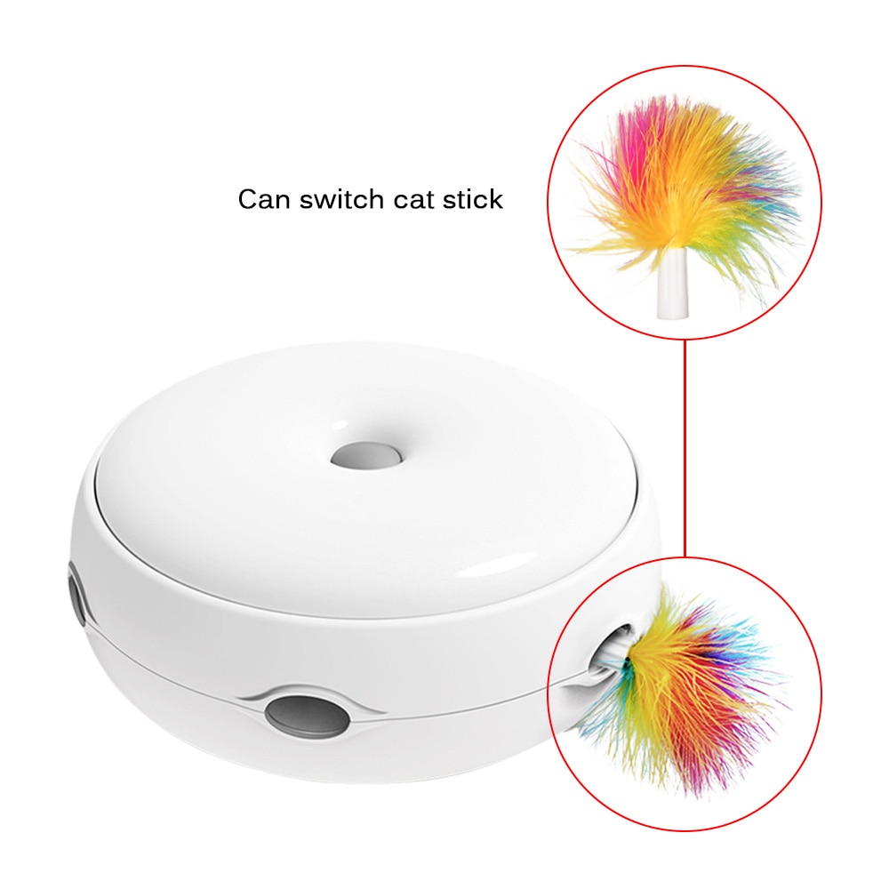 Electric Cat Toy Smart Teasing Cat Stick Crazy Game Spinning Turntable Catching Mouse Donut Automatic anti-slip high quality | Fugo Best