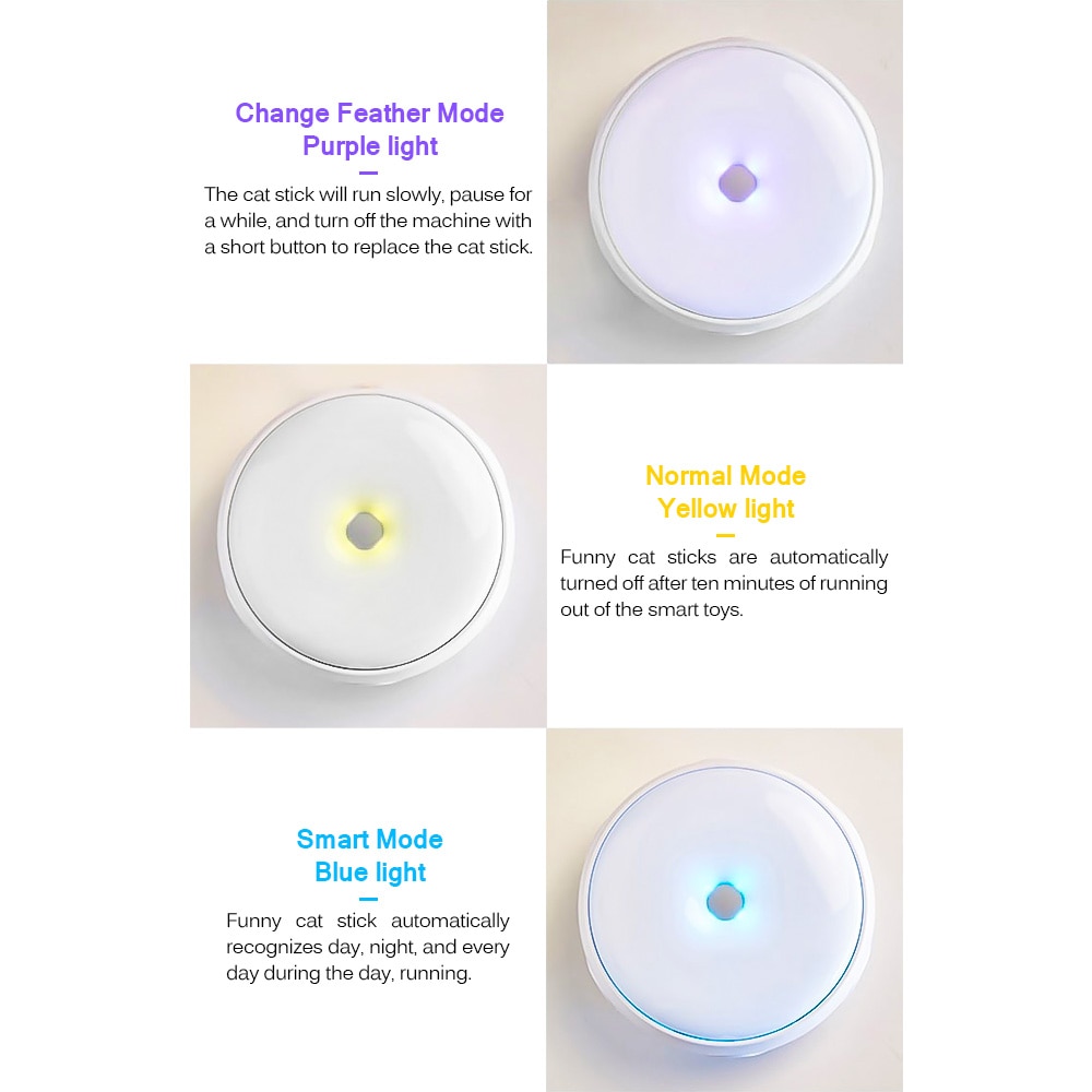 Electric Cat Toy Smart Teasing Cat Stick Crazy Game Spinning Turntable Catching Mouse Donut Automatic anti-slip high quality | Fugo Best
