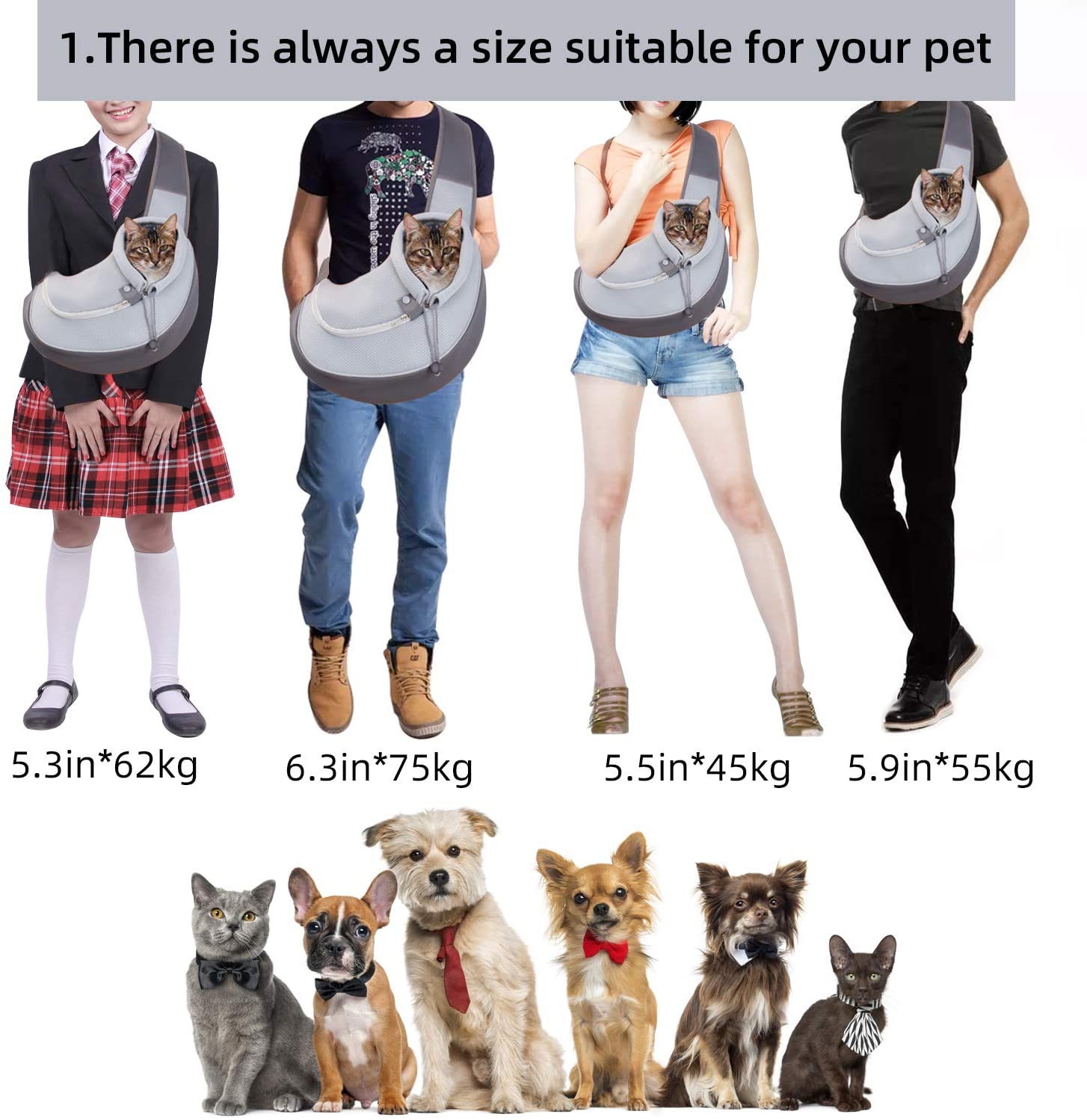 CUBY dog accessories Dog cage summer sling dog carrier bag with pockets animals outside traveling accessories Dog transporter | Fugo Best