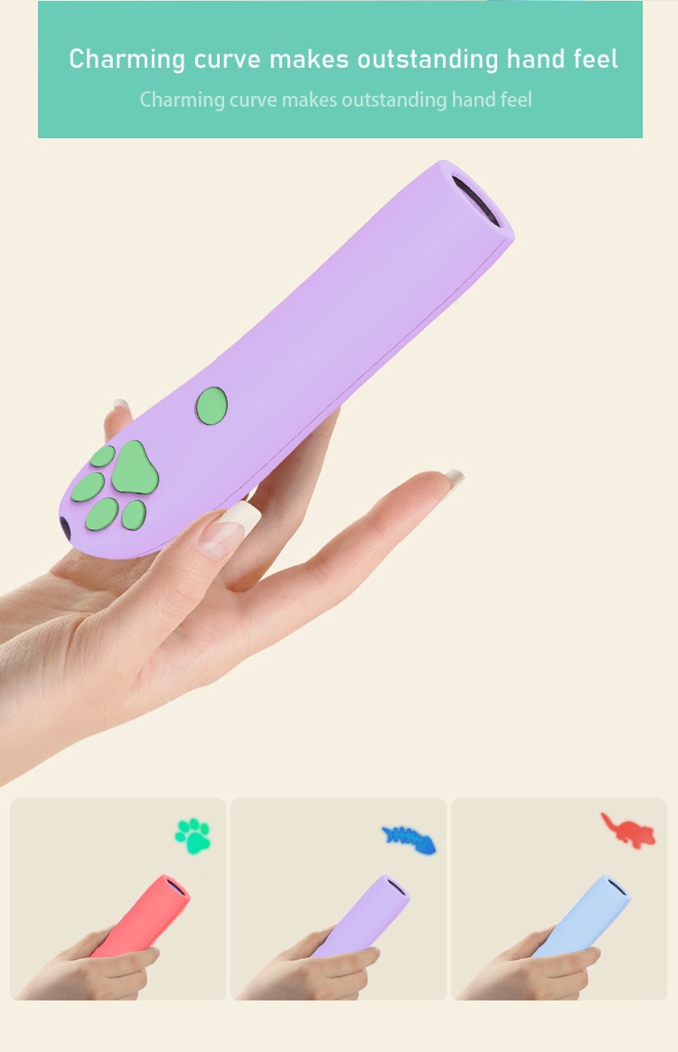 Funny Cat LED Laser Toy Pet Cat Toys LED Pointer light Pen With Bright Animation Mouse/Fish/Foot for Cat Training Accessories | Fugo Best