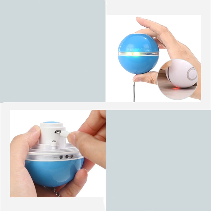 Funny Colorful Electric LED Cat Toy Self Rotating Rolling Flash Ball Rechargeable Cat Kitten Ball Dog Playing Pet Products | Fugo Best