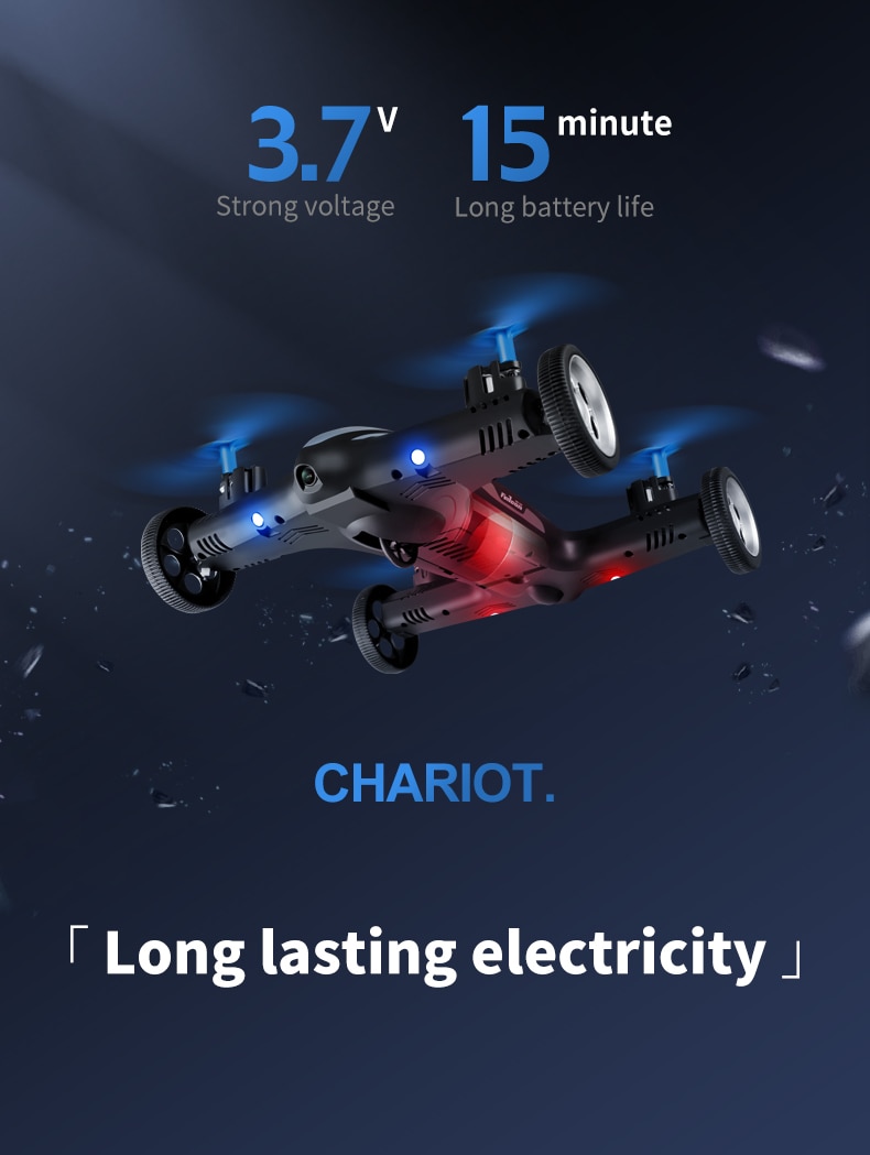 4DRC 2-in-1 2.4G RC Drone Air-Ground Flying Car 4K HD Camera Dron Quadcopter with LED Night light Helicopter Toys For Children | Fugo Best