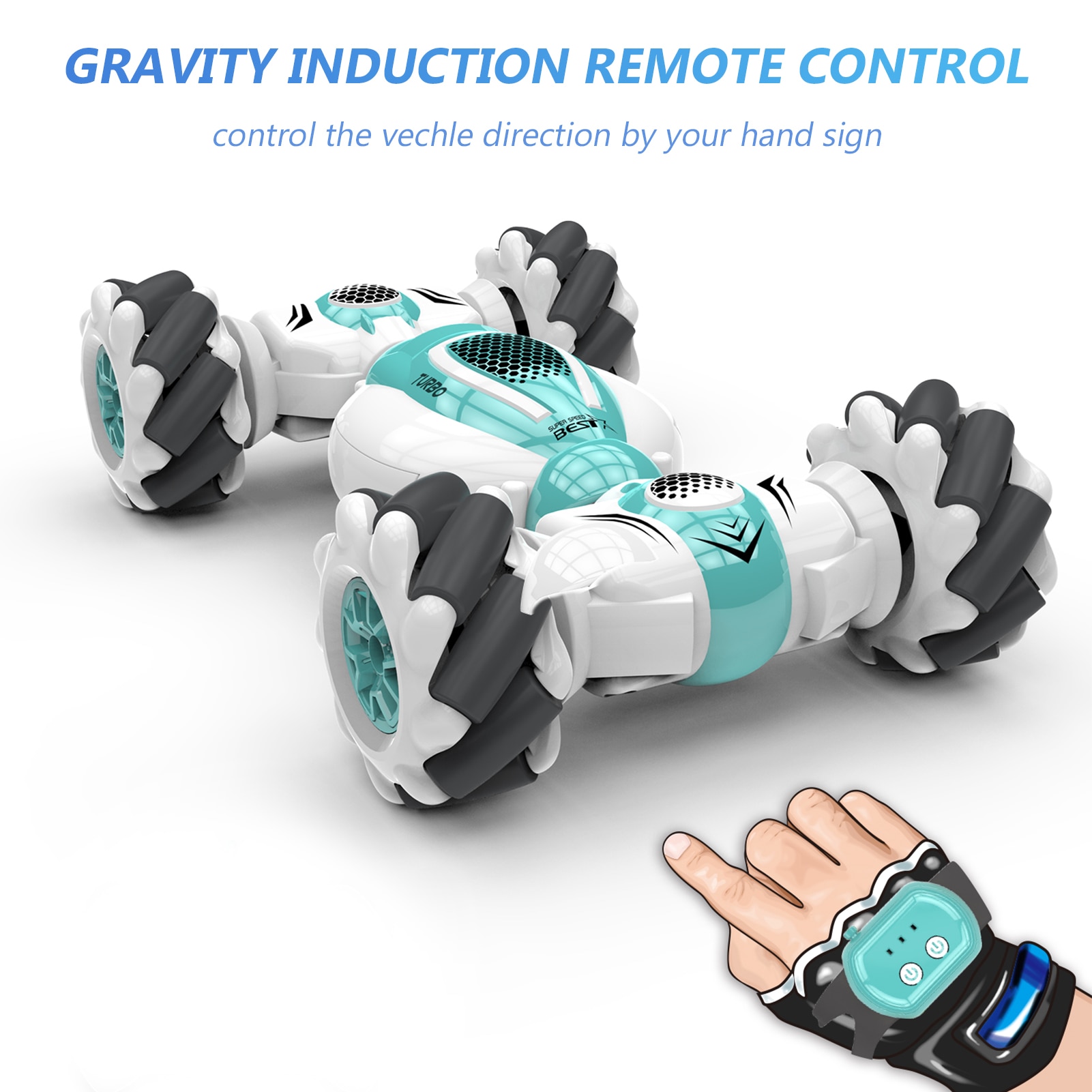 Mini 2.4GHz 4WD RC Stunt Car Remote Control Watch Gesture Sensor Electric Toy RC Drift Car Rotation For Kids Boys Birthday Gift | Fugo Best