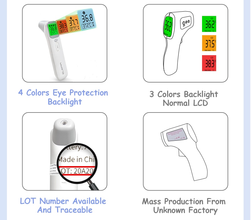 ELERA Baby Thermometer Infrared Digital LCD Body Measurement Forehead Ear Non-Contact Adult Fever IR Children Termometro | Fugo Best