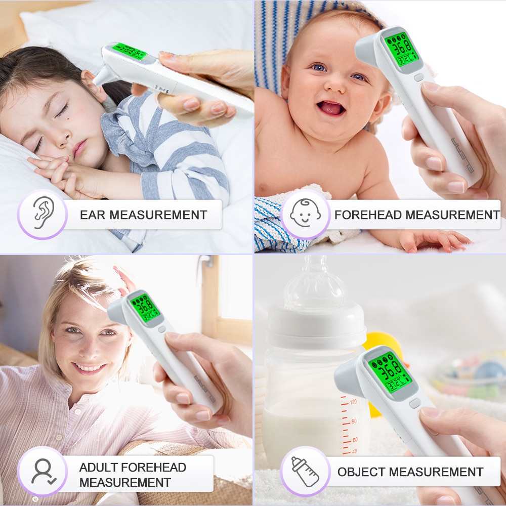 ELERA Baby Thermometer Infrared Digital LCD Body Measurement Forehead Ear Non-Contact Adult Fever IR Children Termometro | Fugo Best