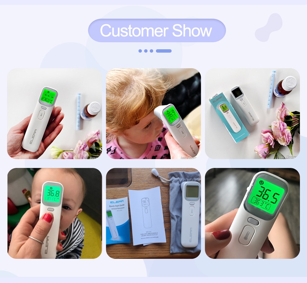 ELERA Baby Thermometer Infrared Digital LCD Body Measurement Forehead Ear Non-Contact Adult Fever IR Children Termometro | Fugo Best