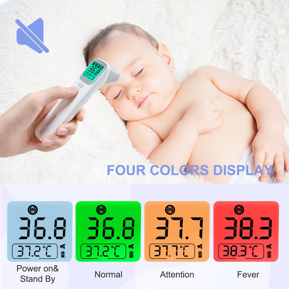 ELERA Baby Thermometer Infrared Digital LCD Body Measurement Forehead Ear Non-Contact Adult Fever IR Children Termometro | Fugo Best