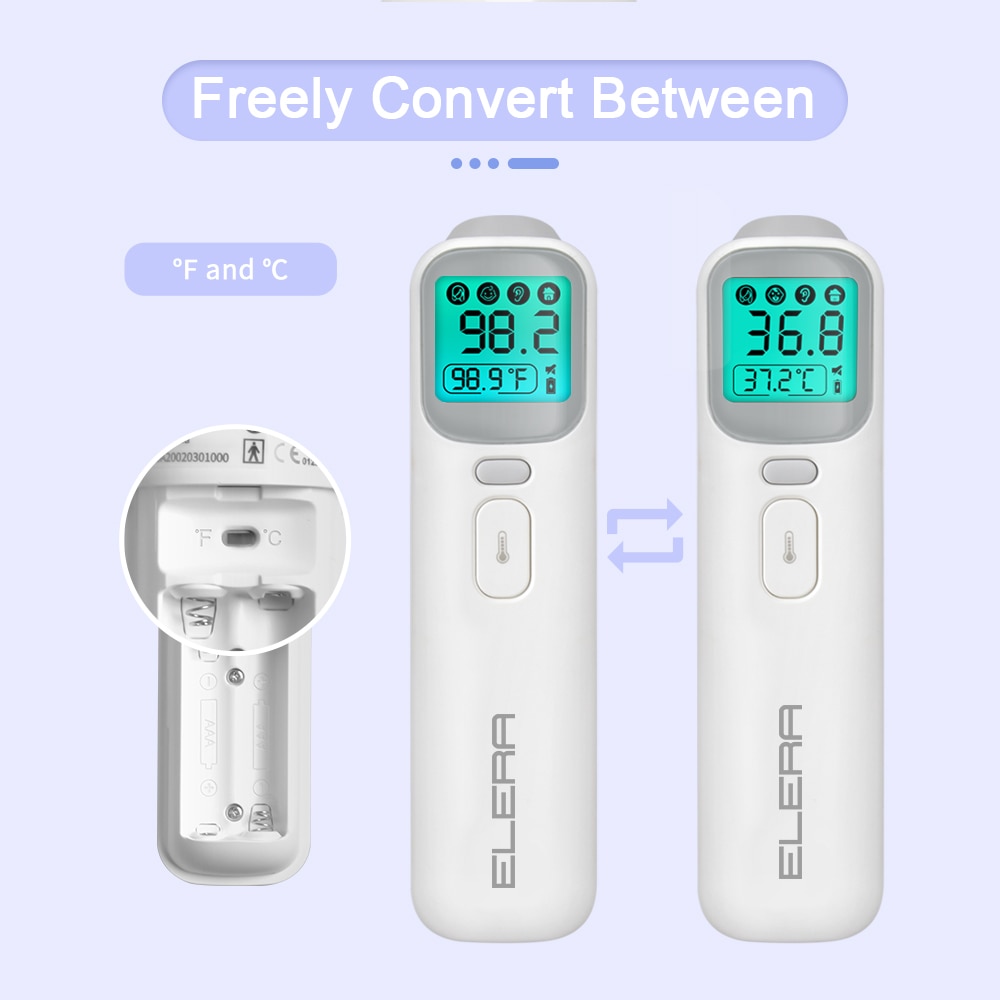 ELERA Baby Thermometer Infrared Digital LCD Body Measurement Forehead Ear Non-Contact Adult Fever IR Children Termometro | Fugo Best