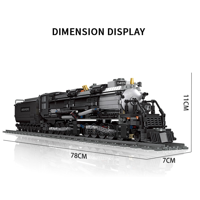 1608PCS City High-Speed Rail Building Blocks Locomotive Technical Steam Train Big Boy Bricks DIY Toys For Children Kids Gifts | Fugo Best