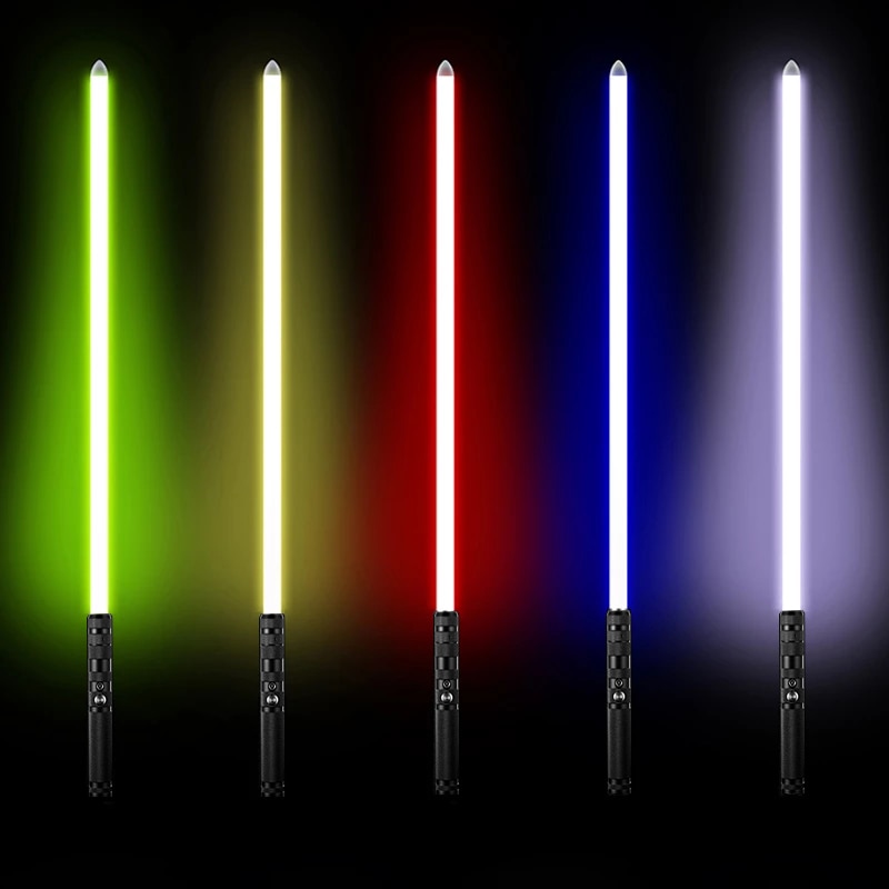 Metal Handle RGB Cosplay Double-edged Lightsaber Laser Sword 7 Colors Change LED Switchable Sound And Light For Boys Girls Gift | Fugo Best