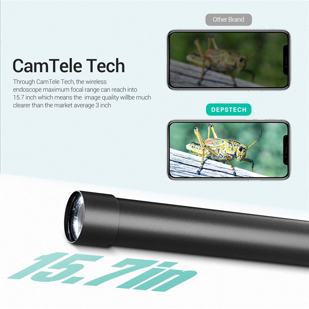 DEPSTECH 5MP Car Endoscope for Smartphone Mini Camera 1944P HD Endoscopic Camera for Mobile Wireless Endoscope for Car | Fugo Best