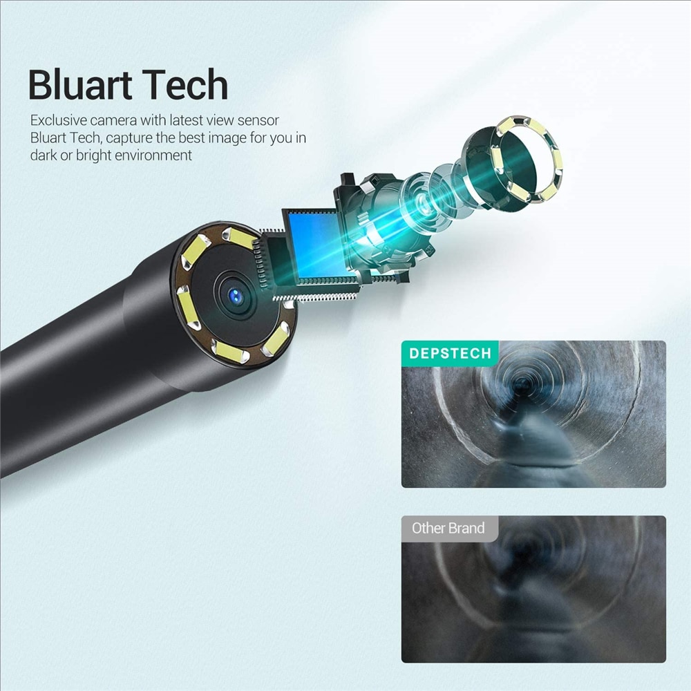DEPSTECH 5MP Car Endoscope for Smartphone Mini Camera 1944P HD Endoscopic Camera for Mobile Wireless Endoscope for Car | Fugo Best