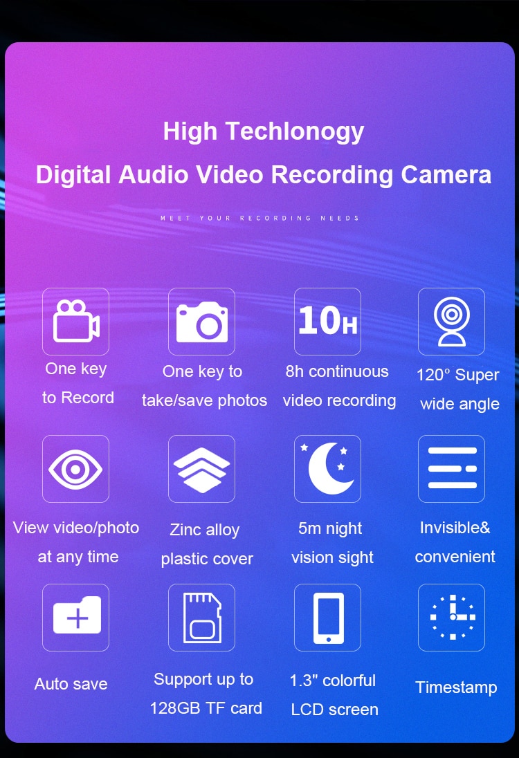 A13 HD Mini Camera Portable Recorder Micro Webcam Audio Video Recording with LCD Screen Native Real-Time Playback Monitor Class | Fugo Best
