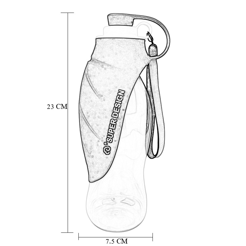 580ml Sport Portable Pet Dog Water Bottle Silicone Travel Dog Bowl For Puppy Cat Drinking Outdoor Pet Water Dispenser | Fugo Best