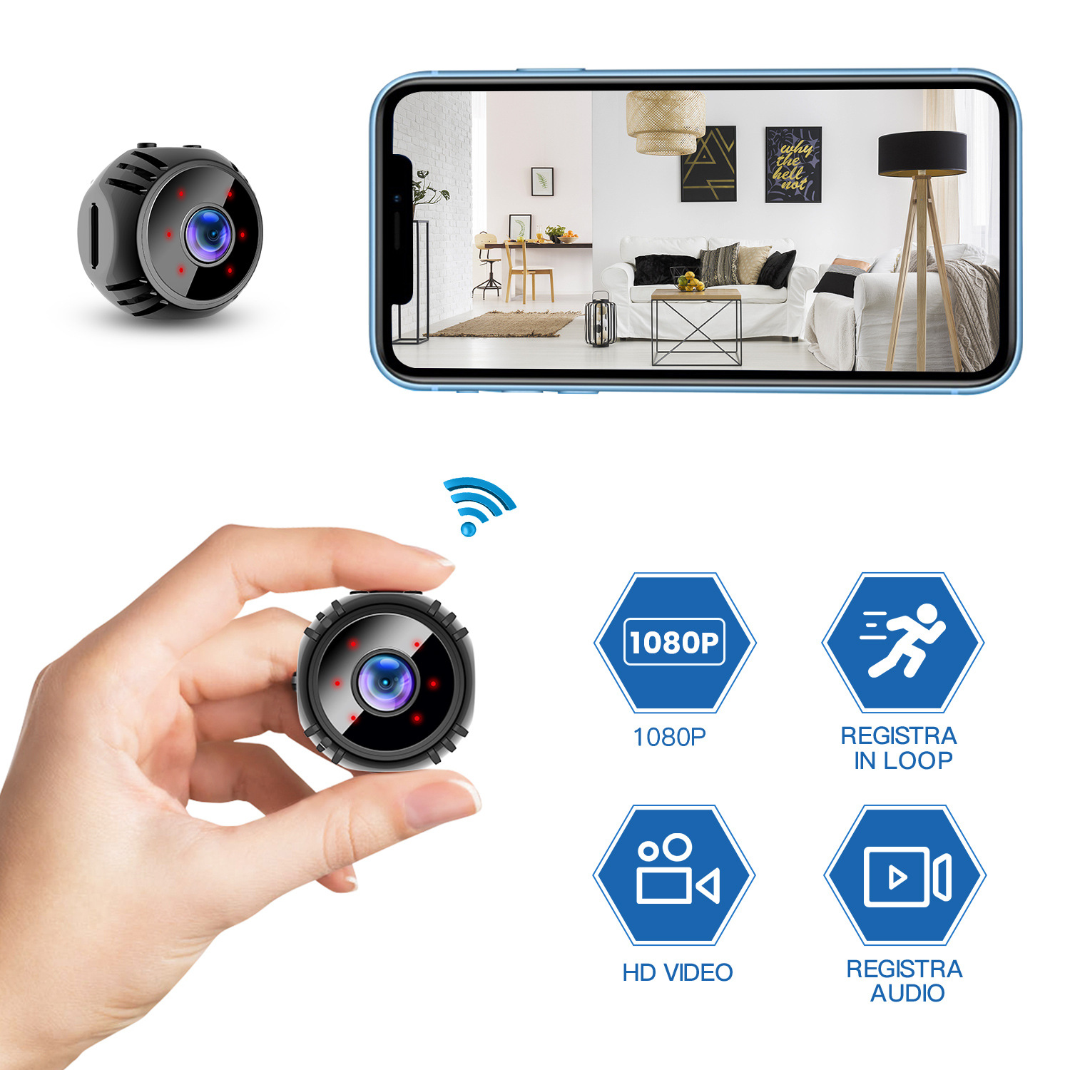 1080P HD Mini Wifi Camera Night Vision Motion Alarm IP Surveillance Micro Cam Video Audio Recorder Espia Support Hidden TF Card | Fugo Best