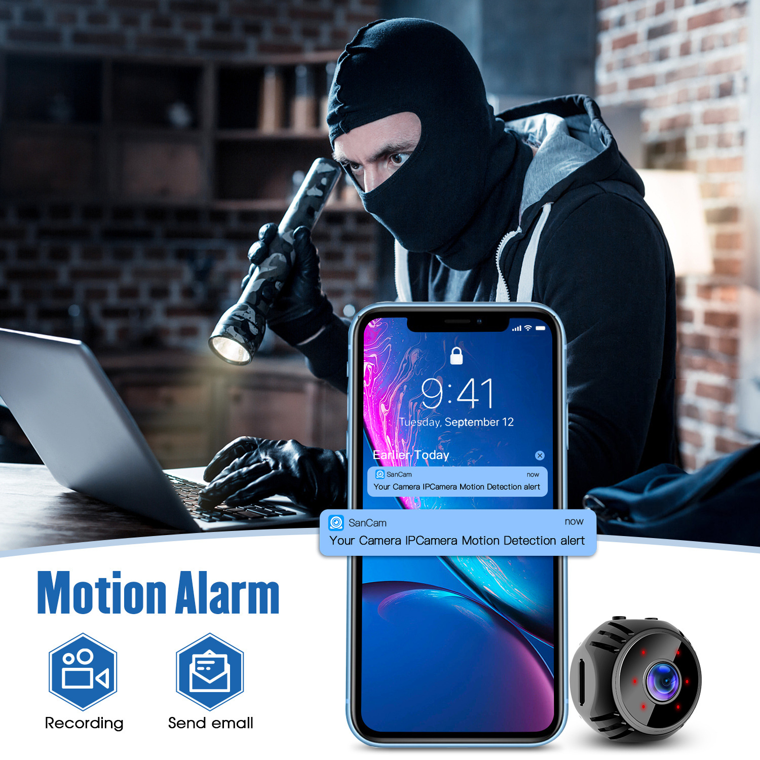 1080P HD Mini Wifi Camera Night Vision Motion Alarm IP Surveillance Micro Cam Video Audio Recorder Espia Support Hidden TF Card | Fugo Best