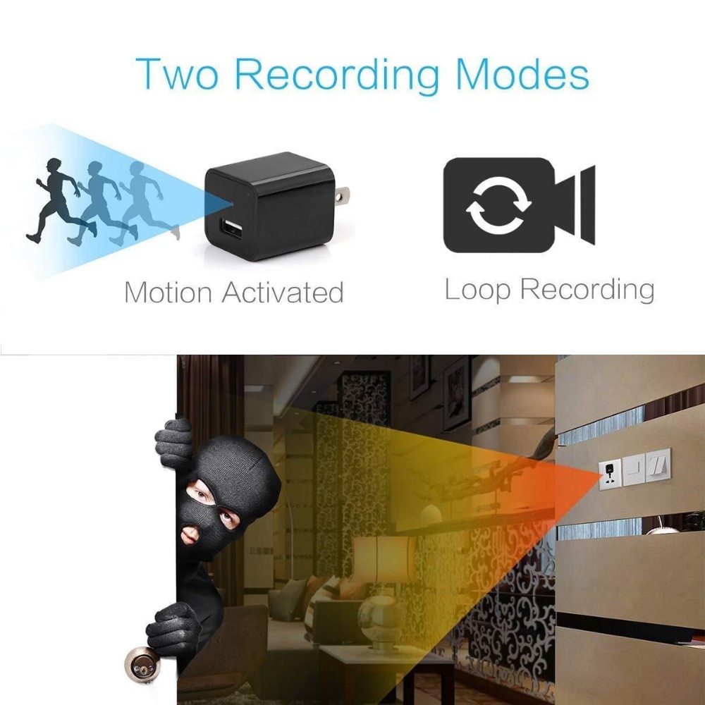 Mini WIFI Plug Camera 1080P HD USB Chargers Wireless Portable Camera Security Video Recorder Dynamic Monitor | Fugo Best