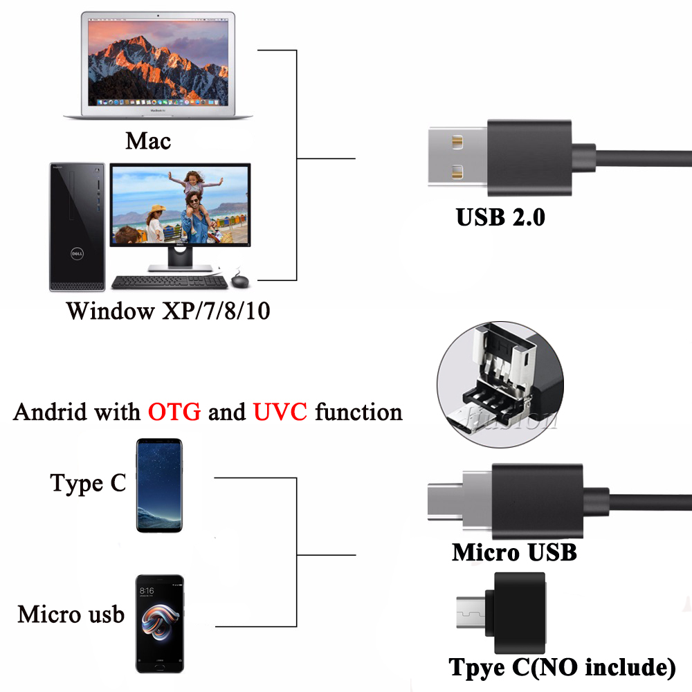 40X-1000X Magnifier 8 LED Microscope Digital Mini Camera Handheld USB Video Endoscope Micro Cam School Numerique Electronique | Fugo Best