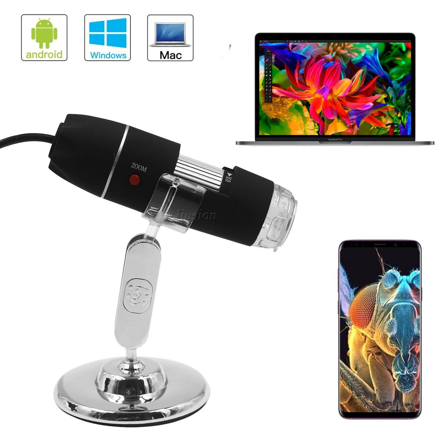 40X-1000X Magnifier 8 LED Microscope Digital Mini Camera Handheld USB Video Endoscope Micro Cam School Numerique Electronique | Fugo Best
