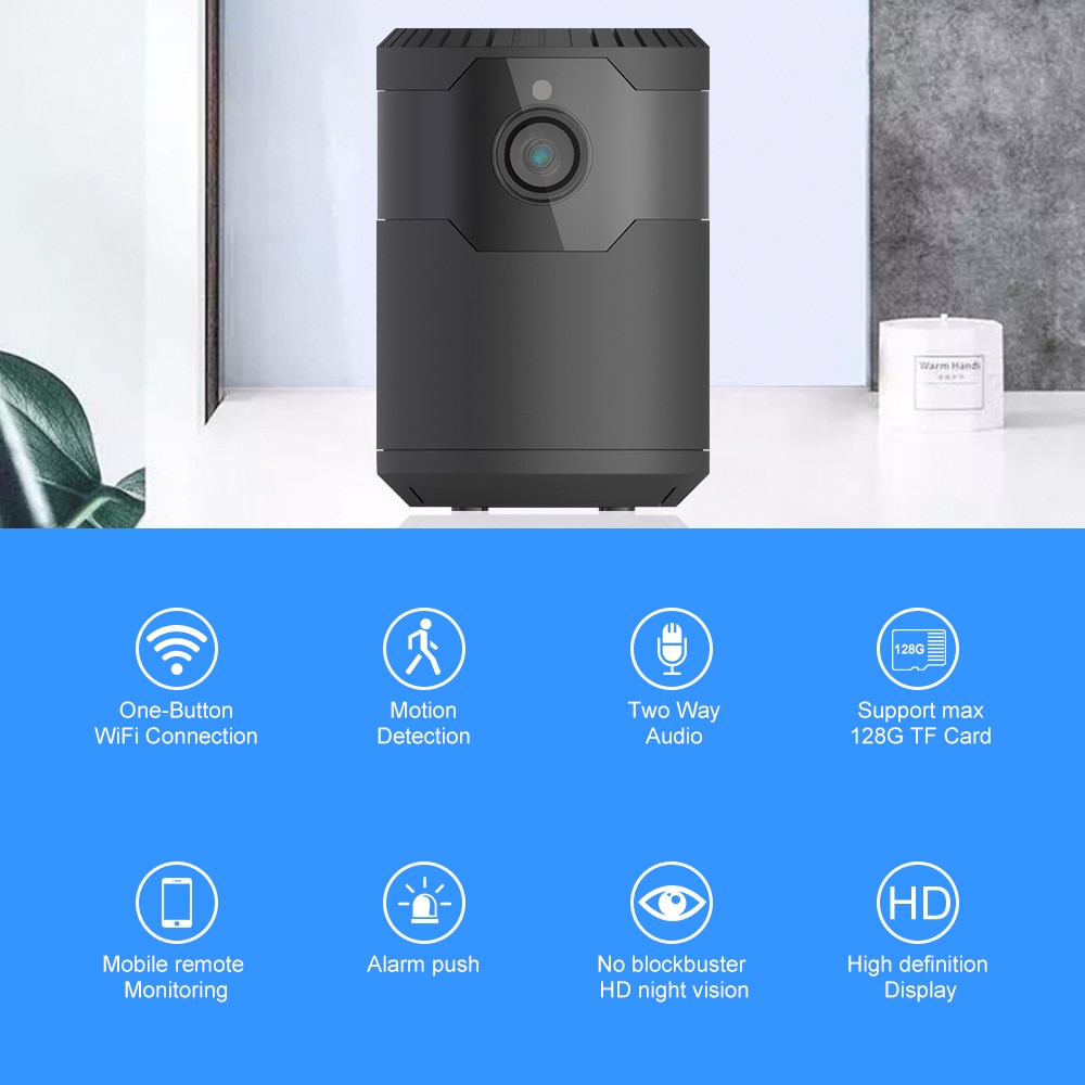 New HD Wifi Camera Smart Home Baby Monitor Camera Portable Hidden Outdoor Mini Camcorder 2MP HD IR ngihtvision | Fugo Best