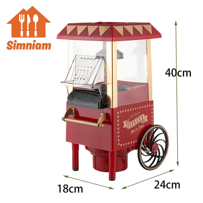 Electric Popcorn Machine Small Mini Automatic Carnival Popcorn Maker 1200W Corn Making Machine For Household DIY Corn Popper | Fugo Best