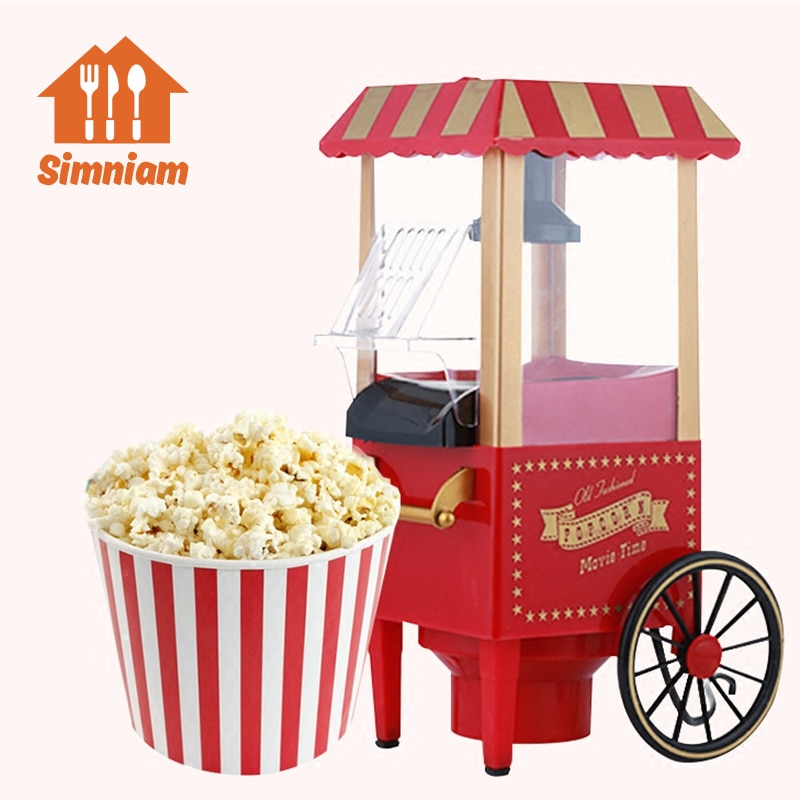 Electric Popcorn Machine Small Mini Automatic Carnival Popcorn Maker 1200W Corn Making Machine For Household DIY Corn Popper | Fugo Best