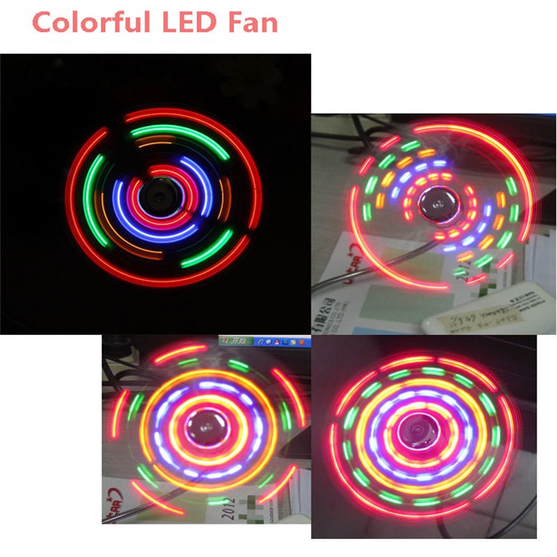 USB Mini Clock LED Light USB Fan Time Clock Creative Adjustable Desktop Clock Portable Flexible Cool Gadget Time Display | Fugo Best