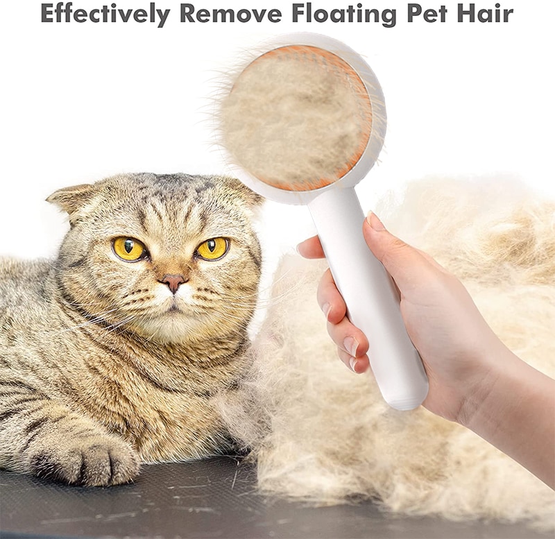 Donut Cat Comb Cat Brush Comb For Dogs Pets Hair Brush Pet Hair Remover Shedding Self Cleaning Comb Pet Grooming And Care | Fugo Best