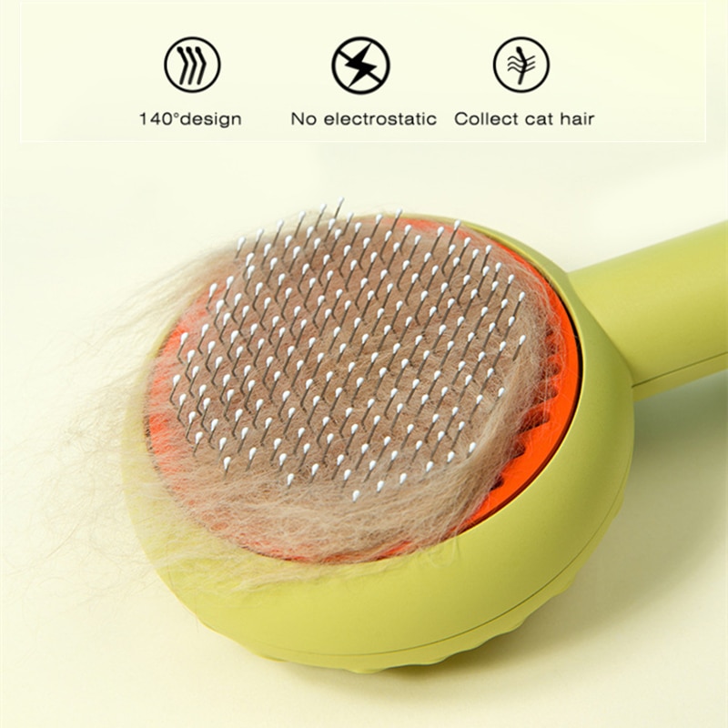 Donut Cat Comb Cat Brush Comb For Dogs Pets Hair Brush Pet Hair Remover Shedding Self Cleaning Comb Pet Grooming And Care | Fugo Best