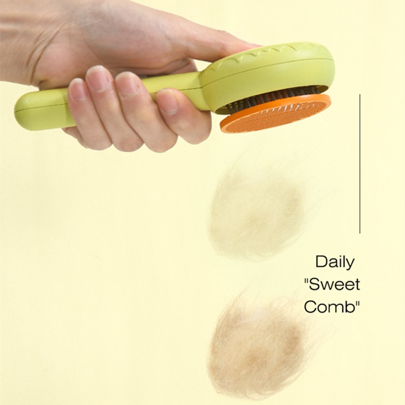 Donut Cat Comb Cat Brush Comb For Dogs Pets Hair Brush Pet Hair Remover Shedding Self Cleaning Comb Pet Grooming And Care | Fugo Best