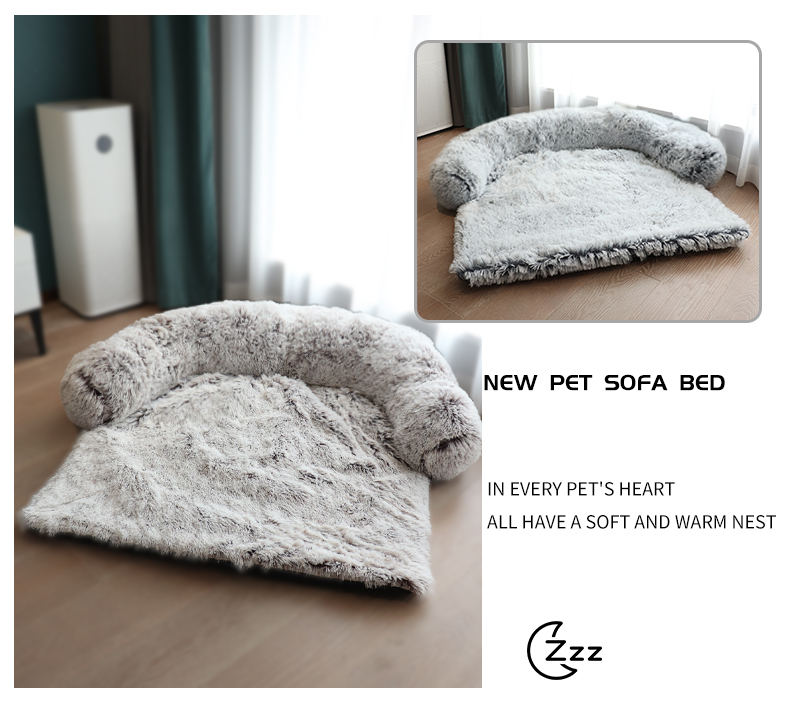 New Dog Sofa Round Comfortable Plush Kennel Plush Blanket Dual-use Warm Pet Litter Cat Bed Deep Sleep Blanket Pad Pet Supplies | Fugo Best