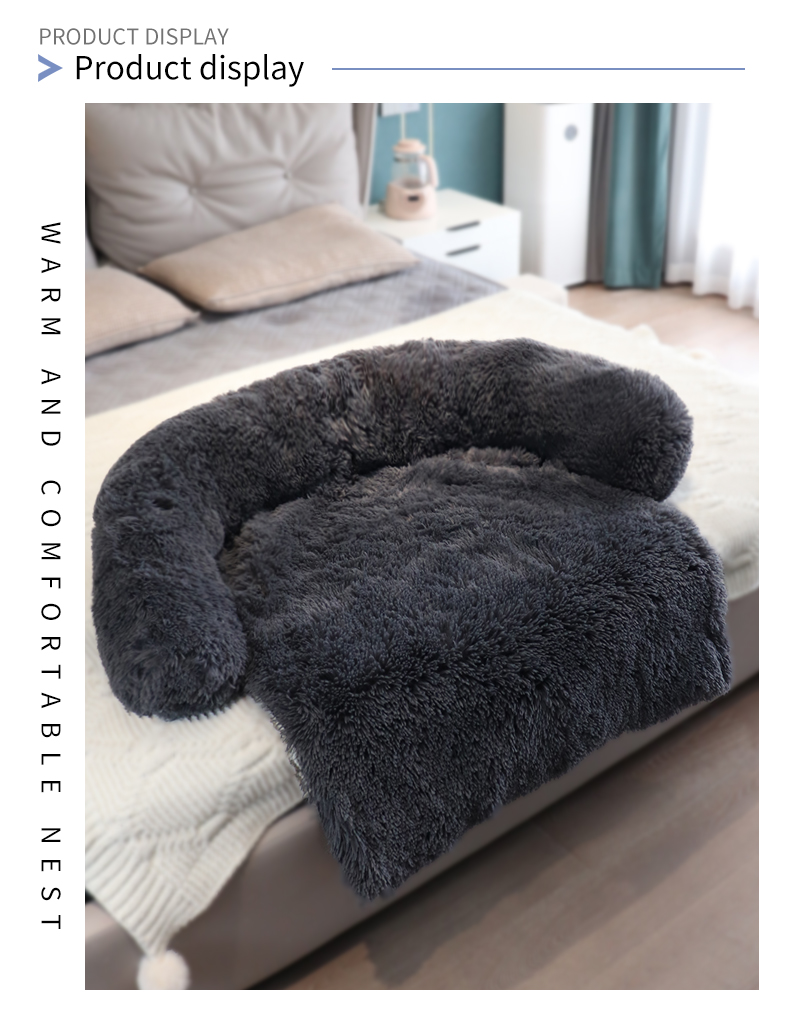 New Dog Sofa Round Comfortable Plush Kennel Plush Blanket Dual-use Warm Pet Litter Cat Bed Deep Sleep Blanket Pad Pet Supplies | Fugo Best