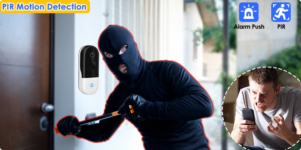 1080P Security Video Doorbell Camera Outdoor WiFi Battery IP Surveillance Smart Home Intercom Free Cloud Storage | Fugo Best