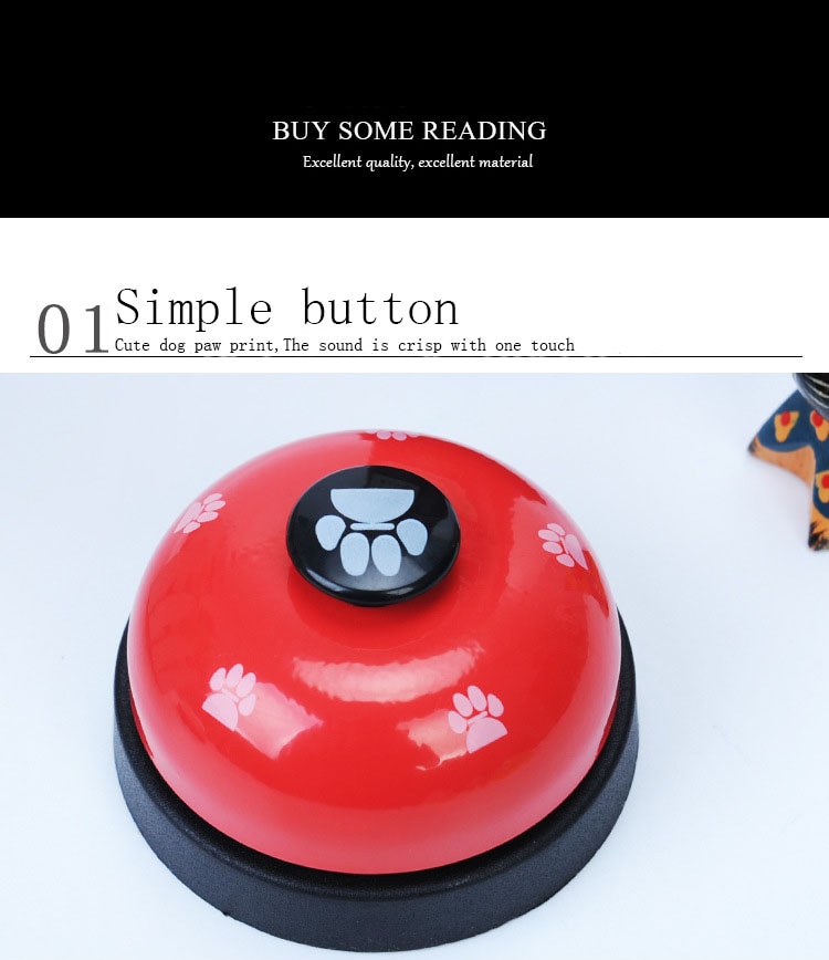 6 Color Bell Ringer Training Dog Supplies Vocal Footprints Paw Prints Cat Toys Pets Ring The Button | Fugo Best