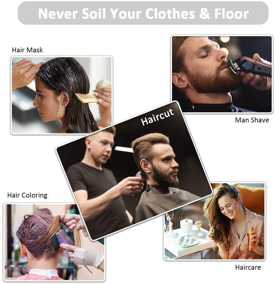 60 CM Waterproof Hair Cutting Cloak Cape Salon Barber Hairdressing Cover Hair Collector Cloth Wrap Foldable Shave Apron Hair | Fugo Best